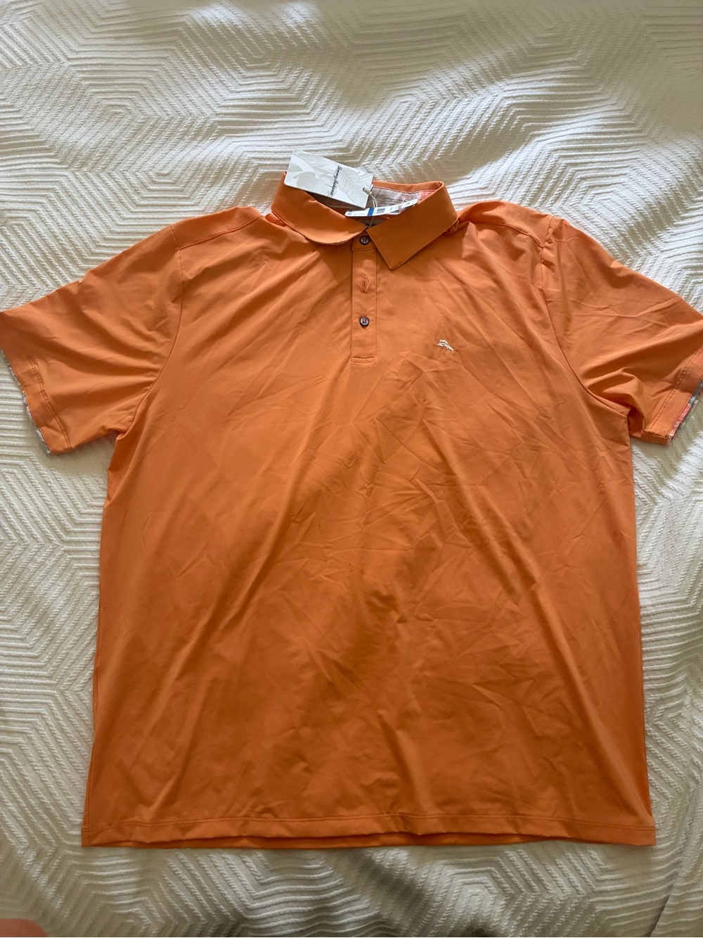 Tommy Bahama Men’s XL Orange Short-Sleeve Polo NWT (with flaws)